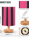 Bedside Lamp Pink Black Stripe Lamp - From Where - 