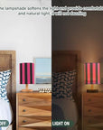 Bedside Lamp Pink Black Stripe Lamp - From Where - 