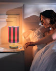 Bedside Lamp Pink Black Stripe Lamp - From Where - 
