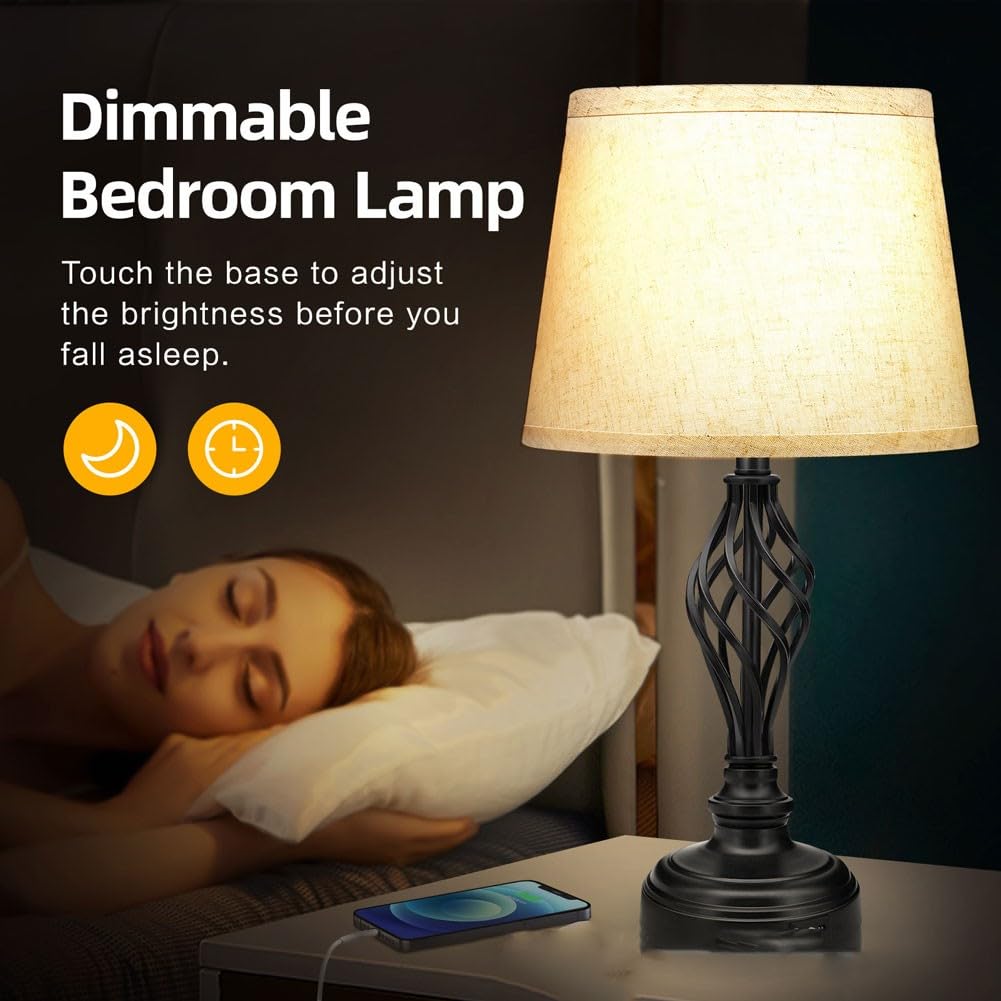 Bedside Lamp with Charging Port - From Where - 