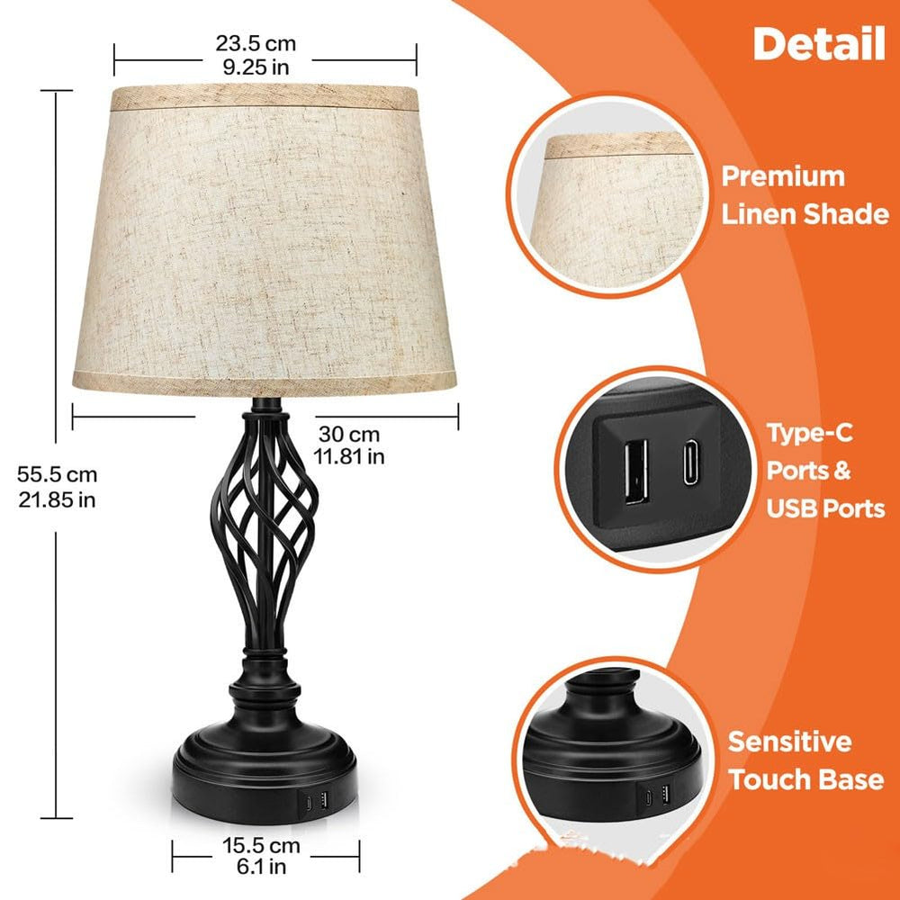 Bedside Lamp with Charging Port - From Where - 