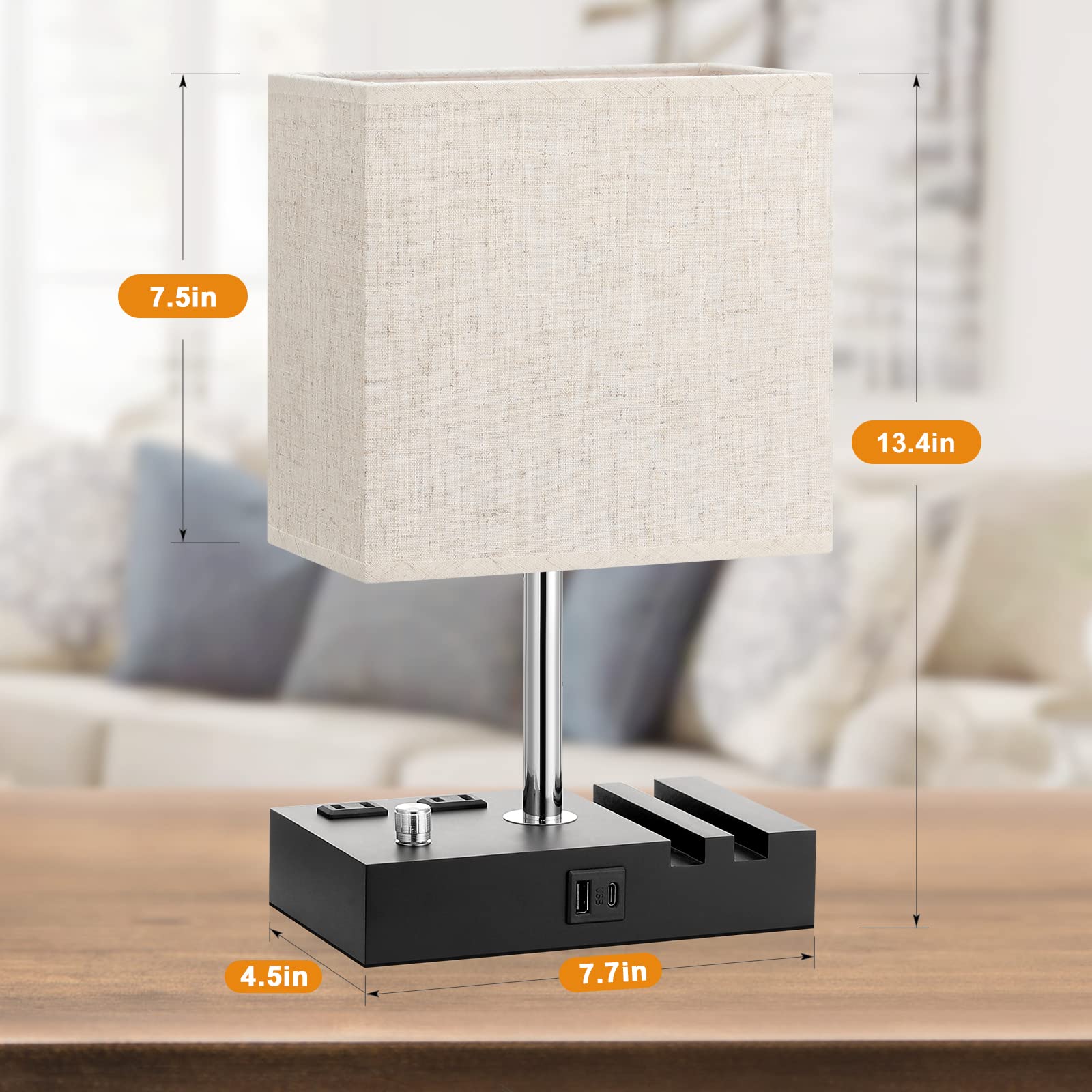 Bedside Lamps for Bedroom Set of 2 - From Where - 