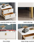 Bedside Table with Metal Handles - From Where - 