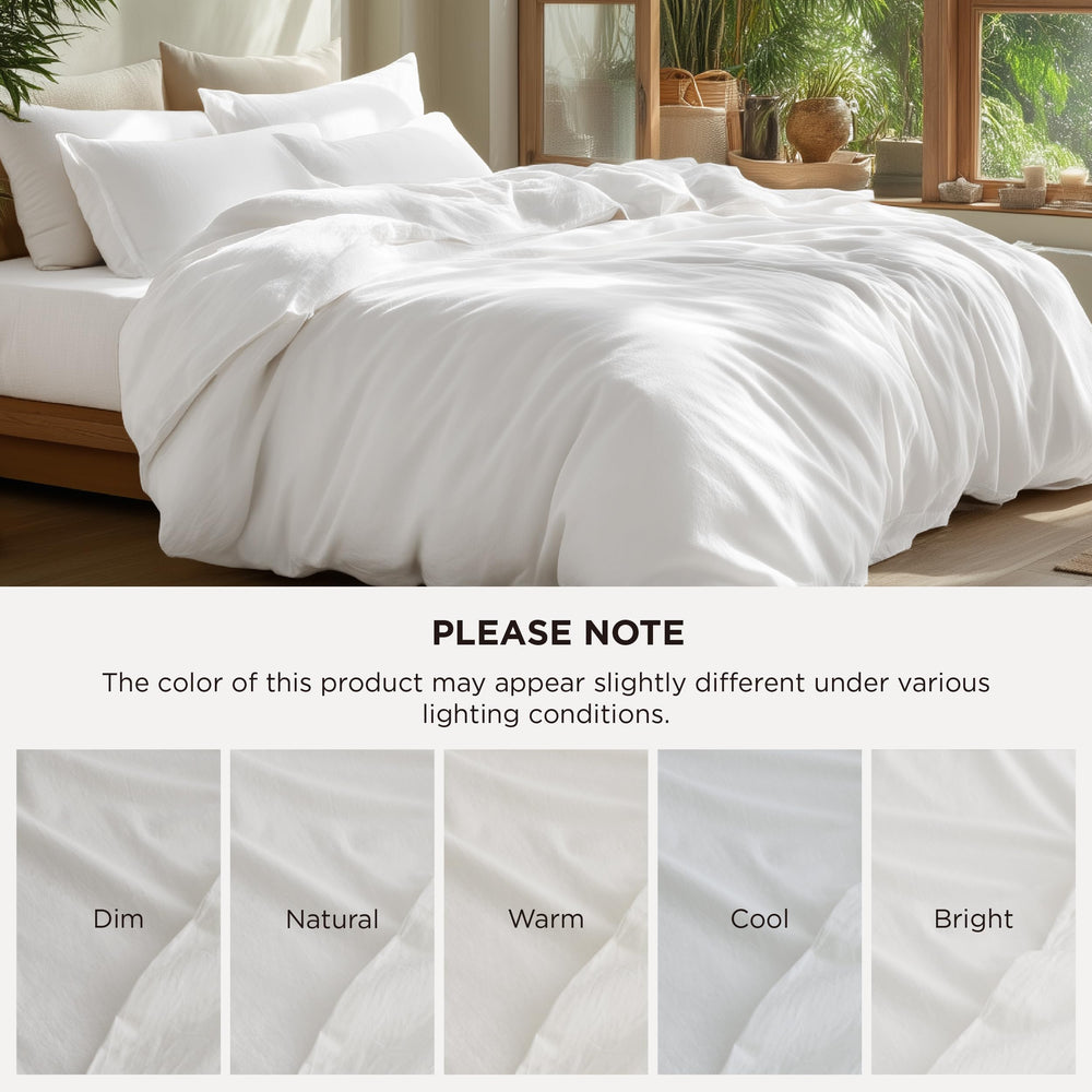 Bedsure 100% Washed Cotton Duvet Cover King Size - From Where - 