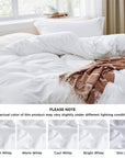 Bedsure White Duvet Cover with 2 Pillow Shams - King - From Where - 