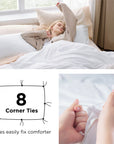 Bedsure White Duvet Cover with 2 Pillow Shams - King - From Where - 
