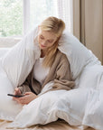 Bedsure White Duvet Cover with 2 Pillow Shams - King - From Where - 