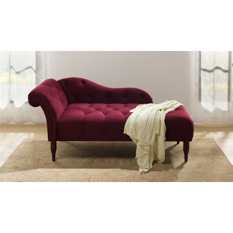 https://www.walmart.com/ip/Samuel-Tufted-Roll-Arm-Chaise-Lounge-Burgundy/50083089