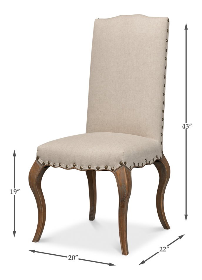 Beige Thorne Side Chair - From Where - 
