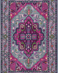 Bellagio Collection 3' x 5' Grey / Pink Rug - From Where - 