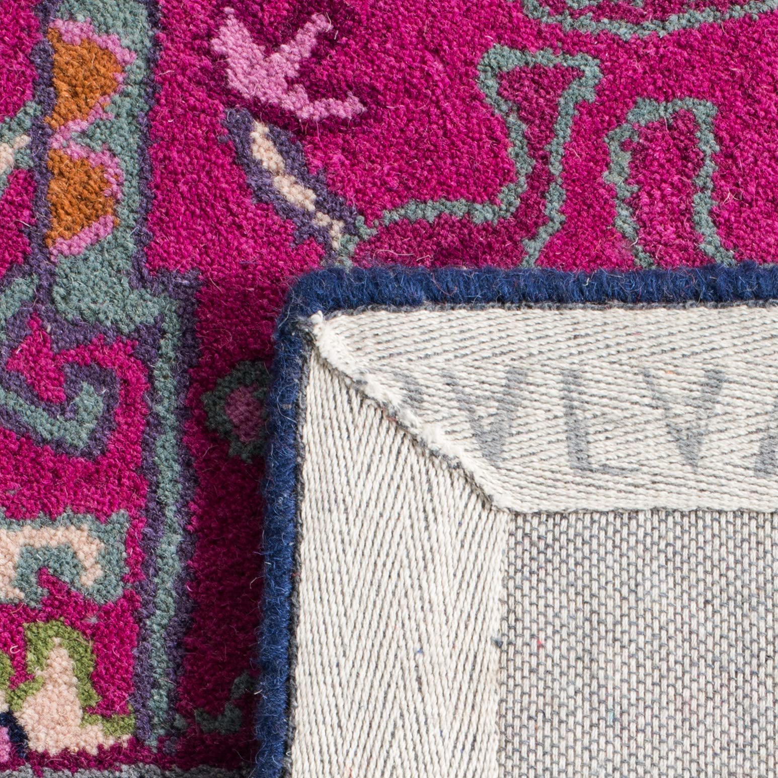 Bellagio Collection 3' x 5' Grey / Pink Rug - From Where - 