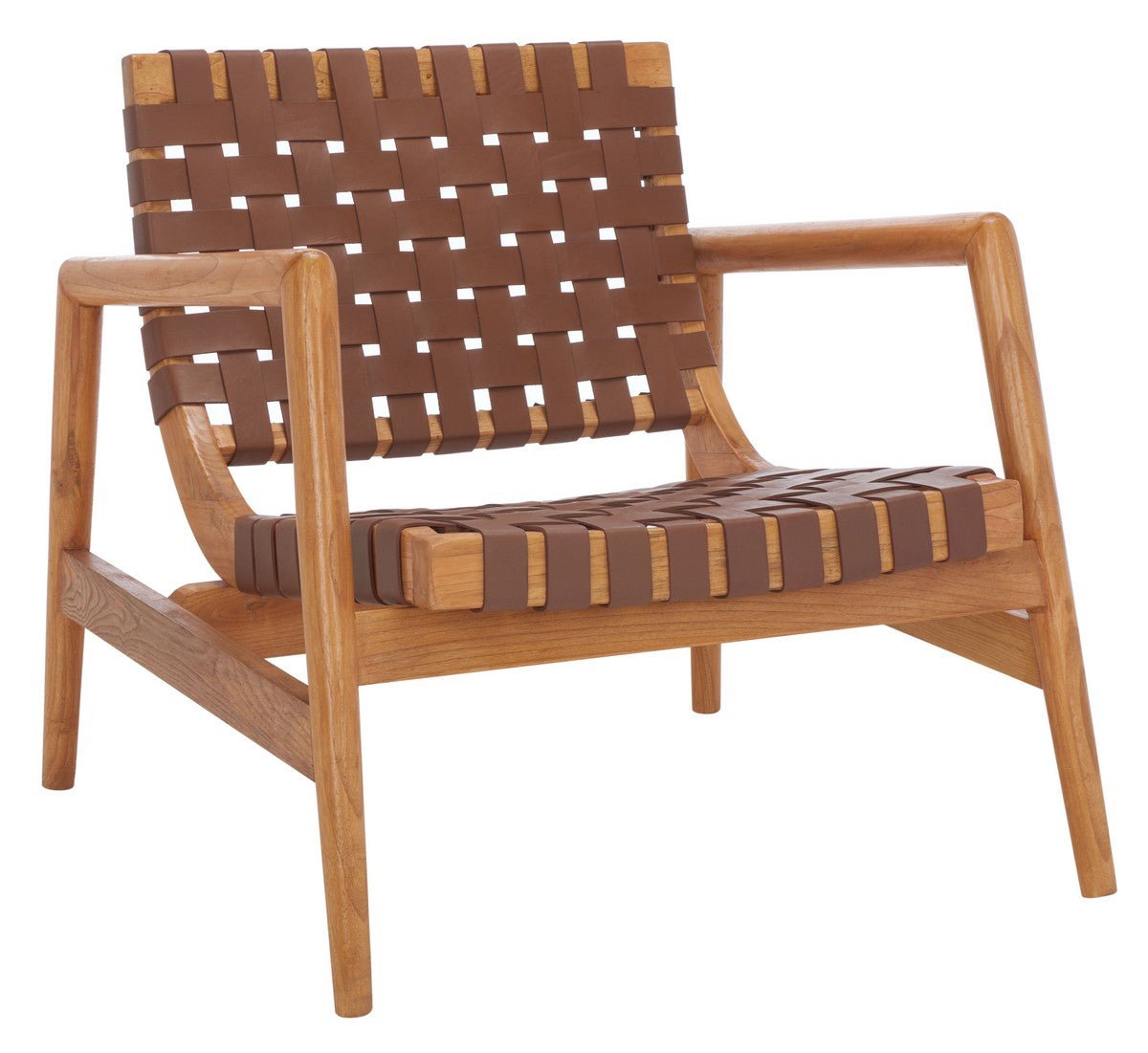 Bellona Leather Woven Accent Chair - From Where Finds - 