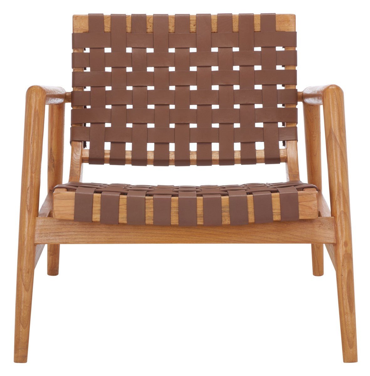 Bellona Leather Woven Accent Chair - From Where Finds - 