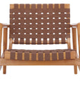 Bellona Leather Woven Accent Chair - From Where Finds - 