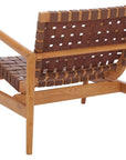 Bellona Leather Woven Accent Chair - From Where Finds - 