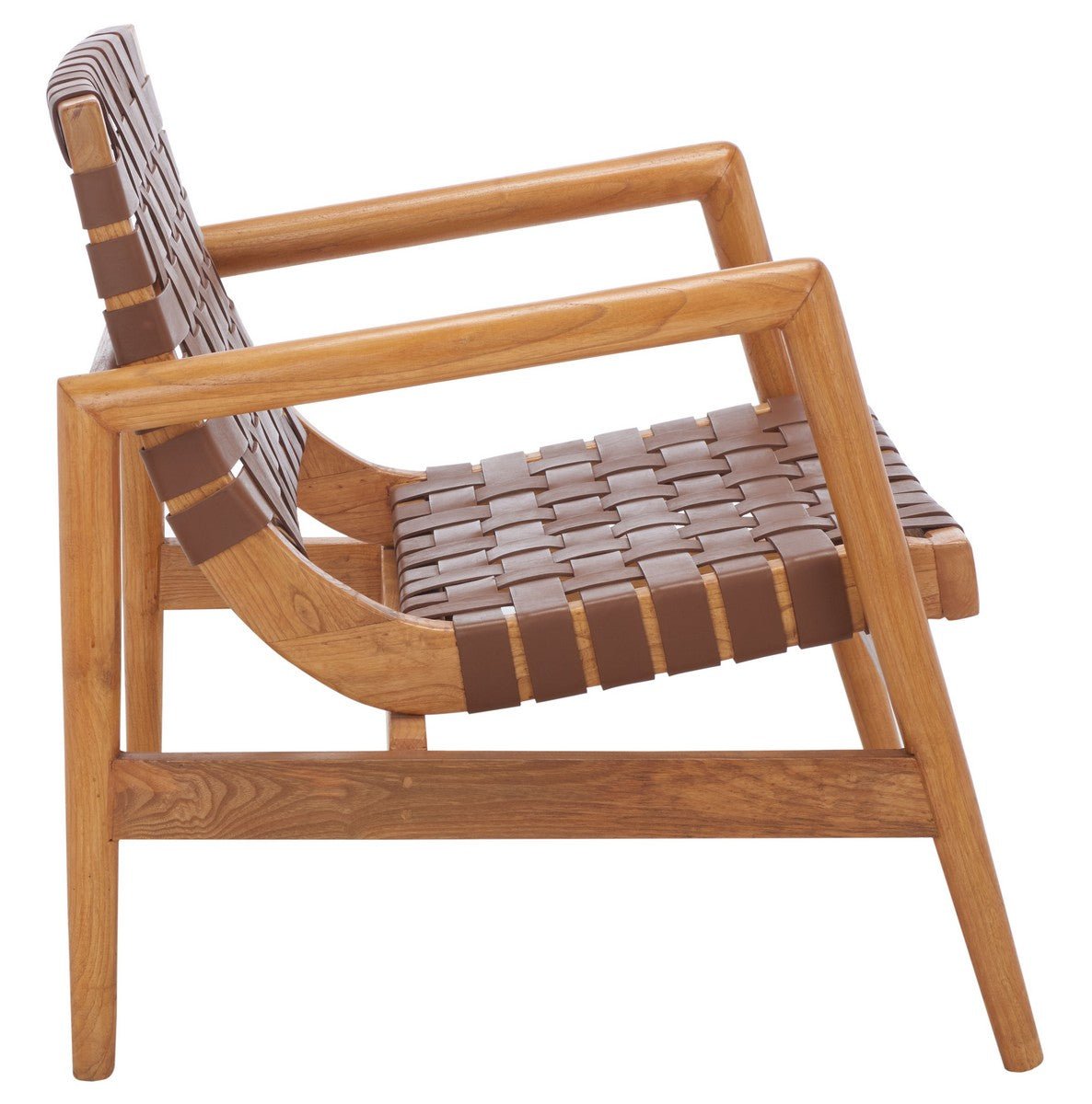 Bellona Leather Woven Accent Chair - From Where Finds - 