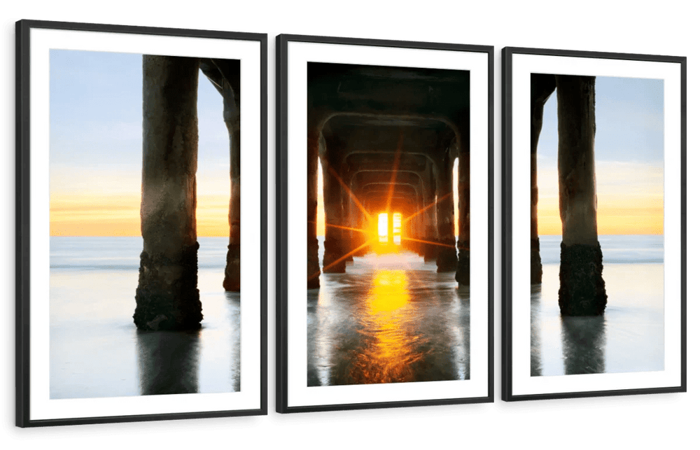 Beneath Manhattan Beach Pier Canvas Art - From Where - 