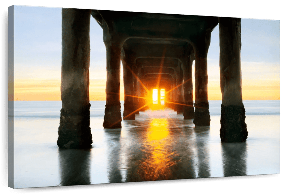 Beneath Manhattan Beach Pier Canvas Art - From Where - 