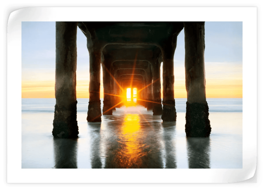 Beneath Manhattan Beach Pier Canvas Art - From Where - 