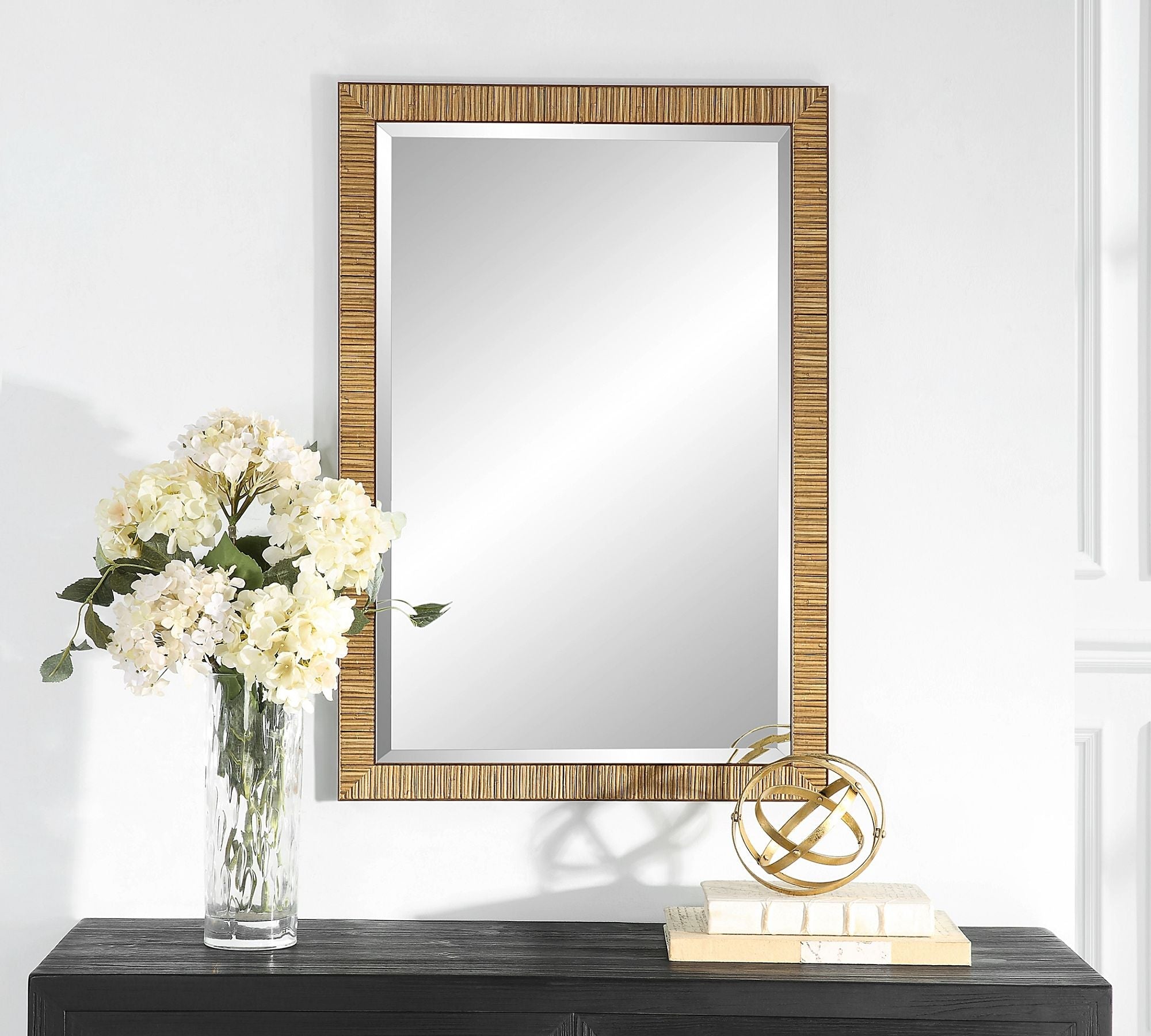Berkshire Faux Rattan Wall Mirror - From Where - 