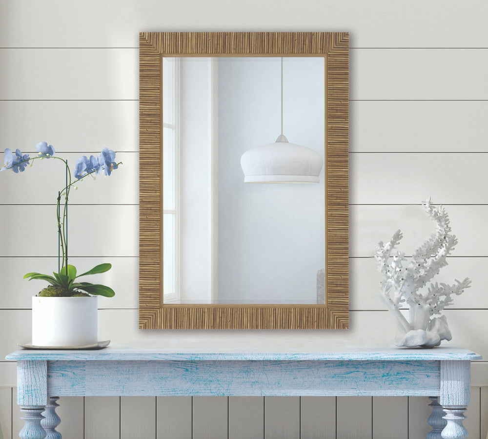 Berkshire Faux Rattan Wall Mirror - From Where - 