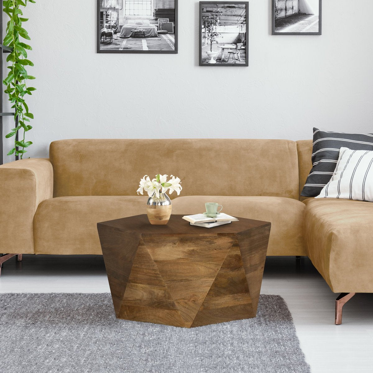 Berneau Solid Wood Coffee Table - From Where - 