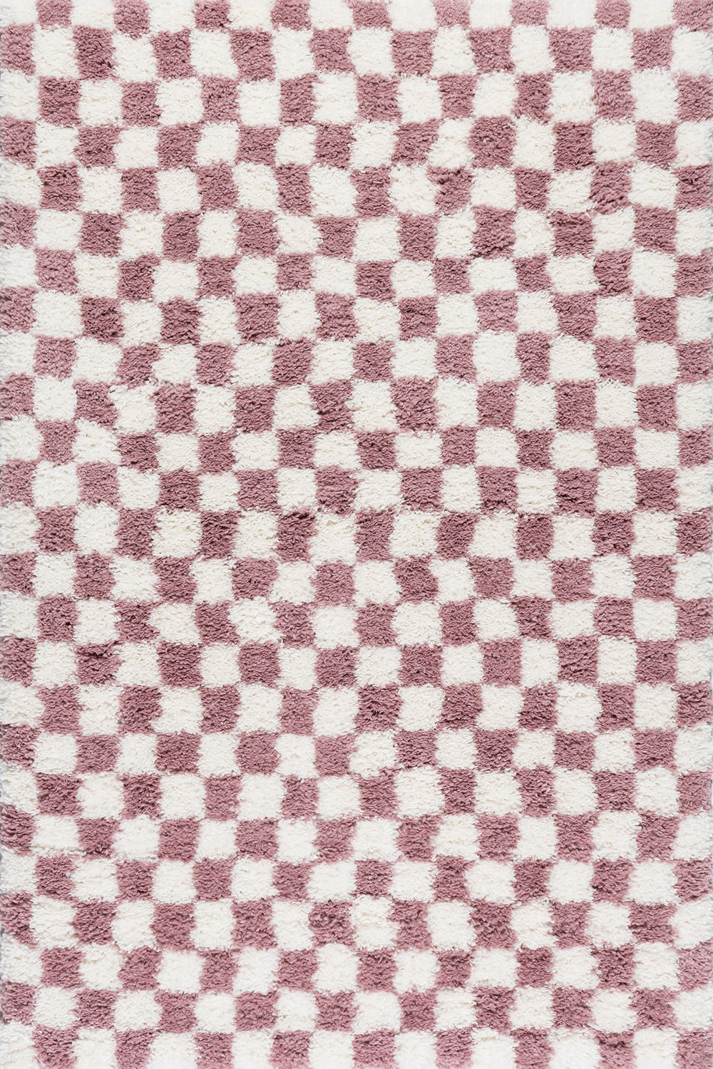 Bettie Retro Checkered Shag Rug - From Where Finds - 