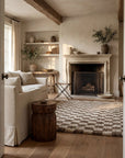 Bettie Retro Checkered Shag Rug - From Where Finds - 