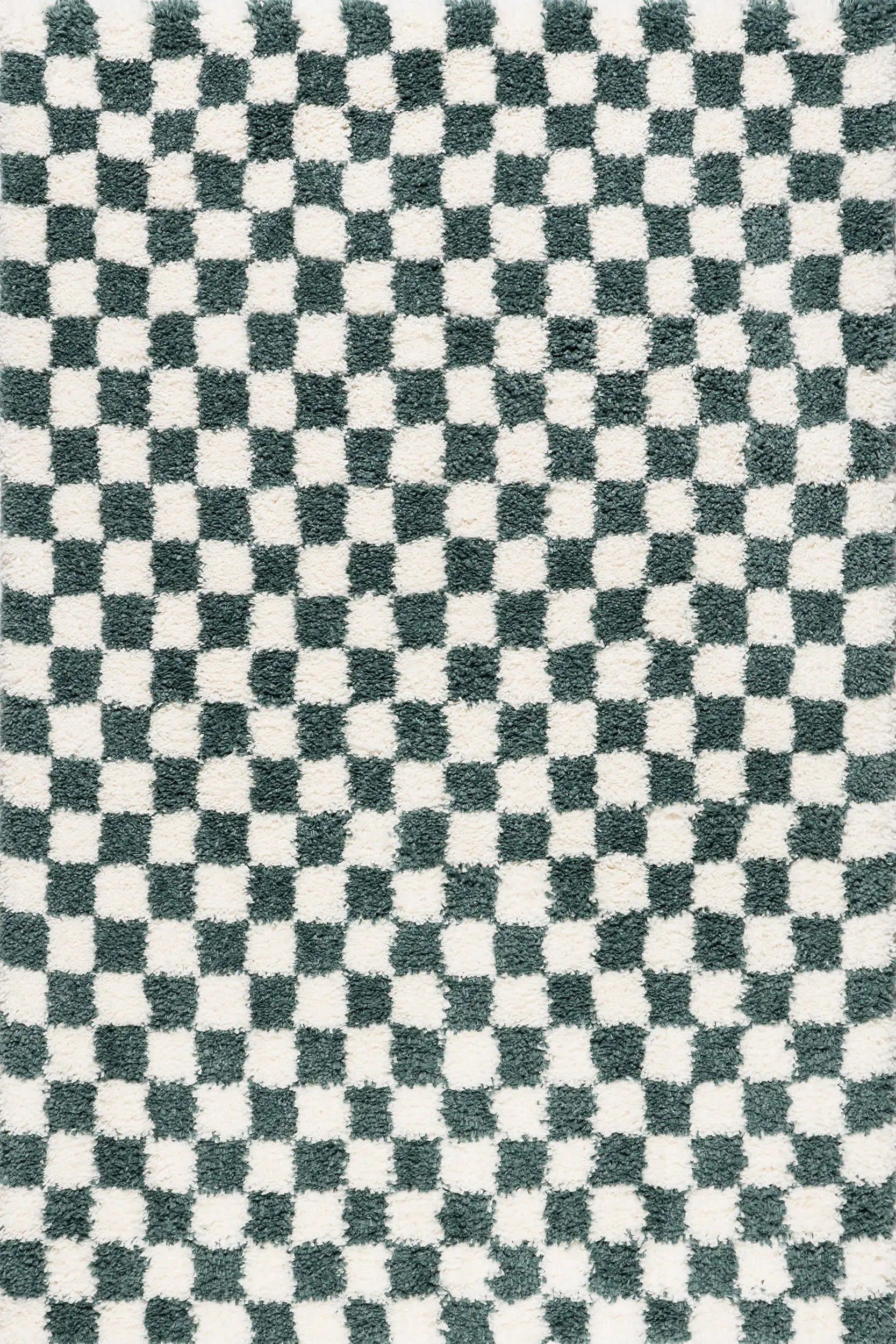 Bettie Retro Checkered Shag Rug - From Where Finds - 