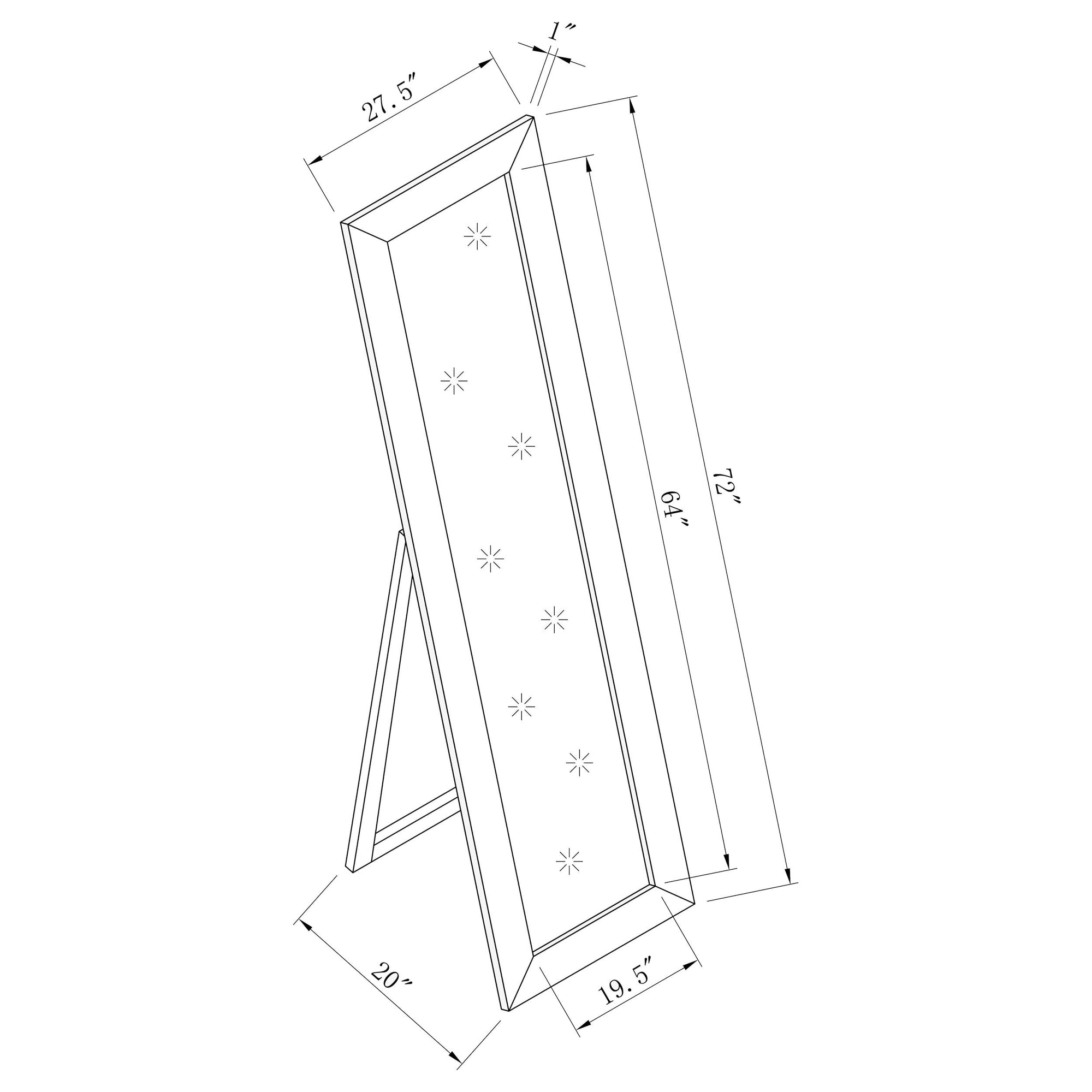 Beveled Frame Floor Mirror - From Where - 