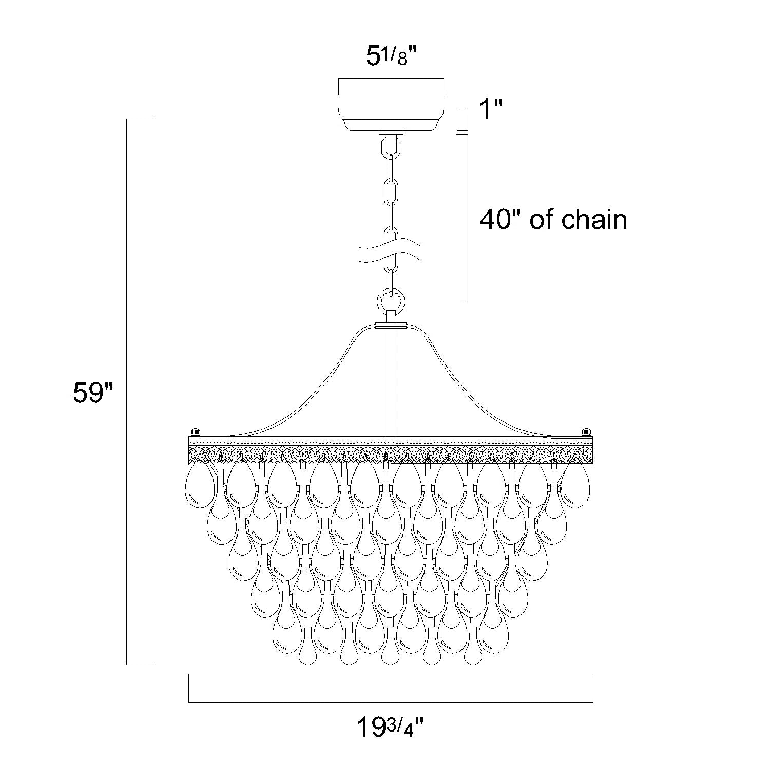 Beverly 6 - Light Dimmable Tiered Chandelier - From Where - 