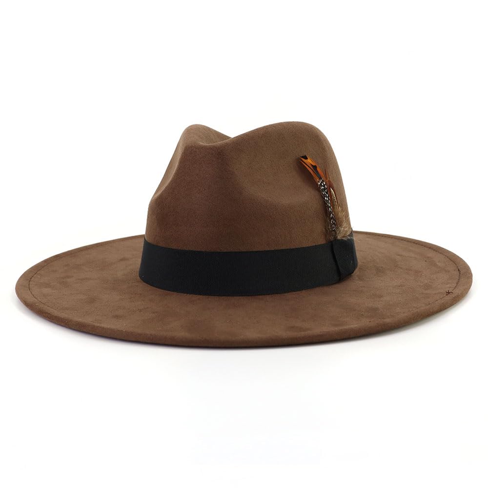 Big Wide Brim Fedora Hat - From Where - 