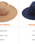 Big Wide Brim Women Fedora Hat - From Where - 
