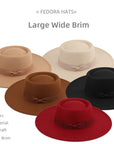 Big Wide Brim Women Fedora Hat - From Where - 