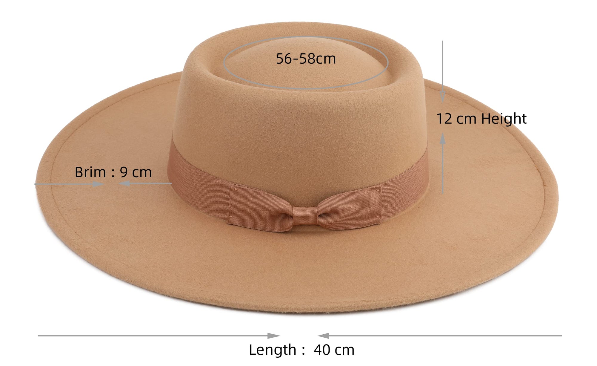 Big Wide Brim Women Fedora Hat - From Where - 