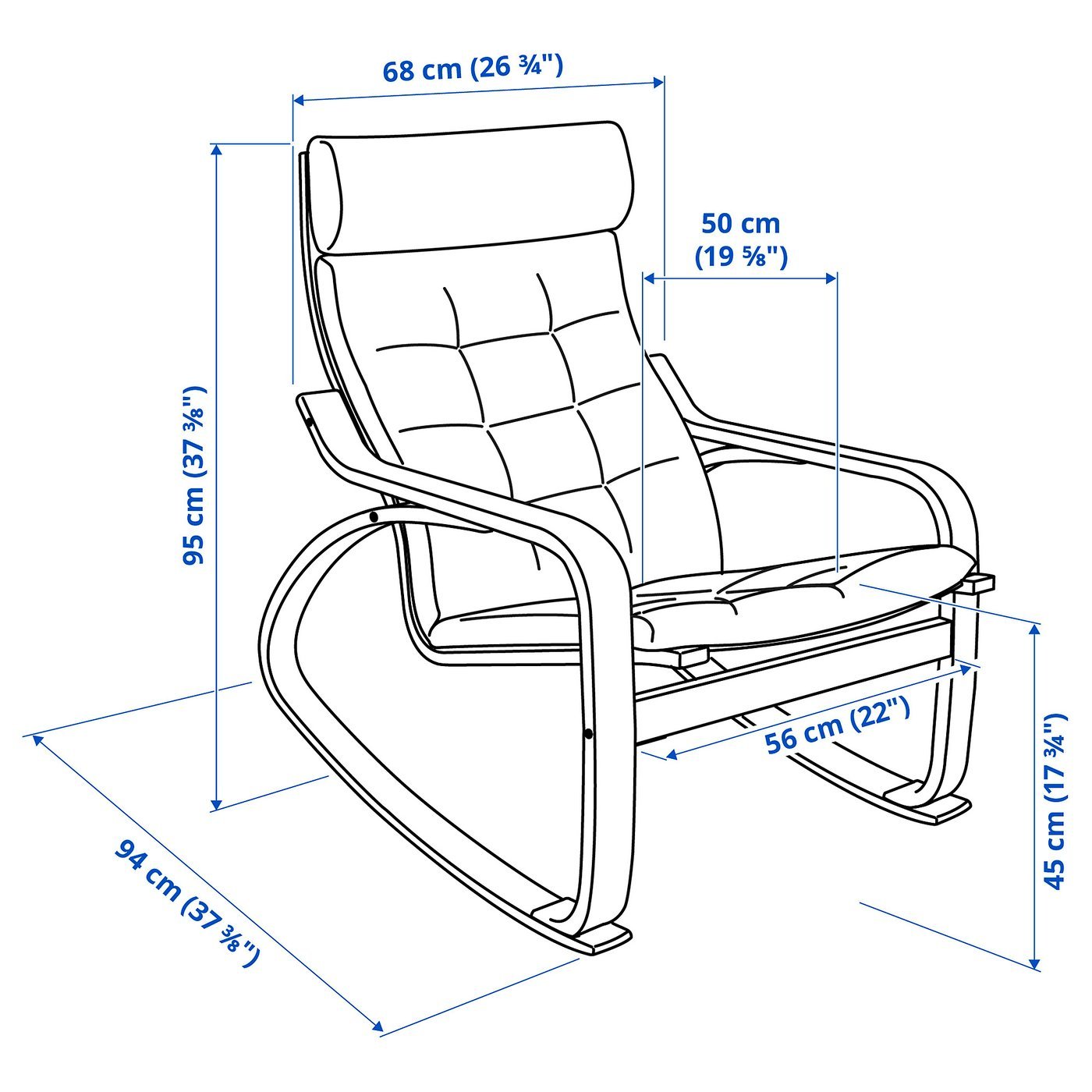 Birch Veneer Rocking Chair - From Where - 