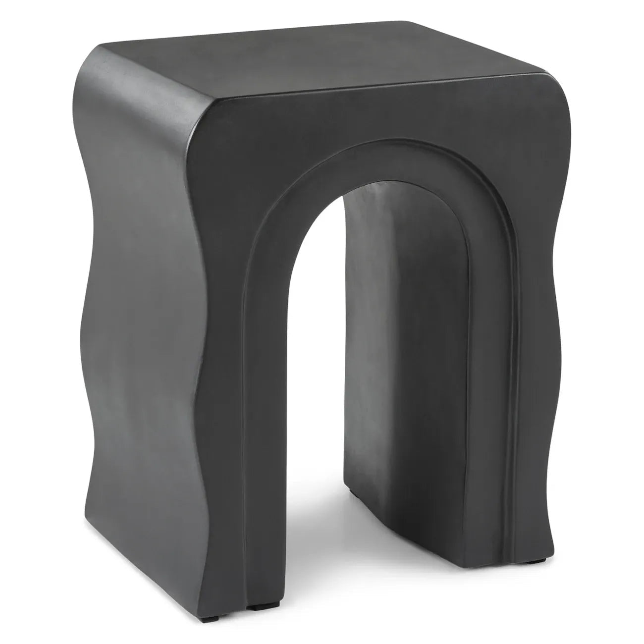 Bixby Outdoor Arched Concrete Side Table - From Where Finds - 
