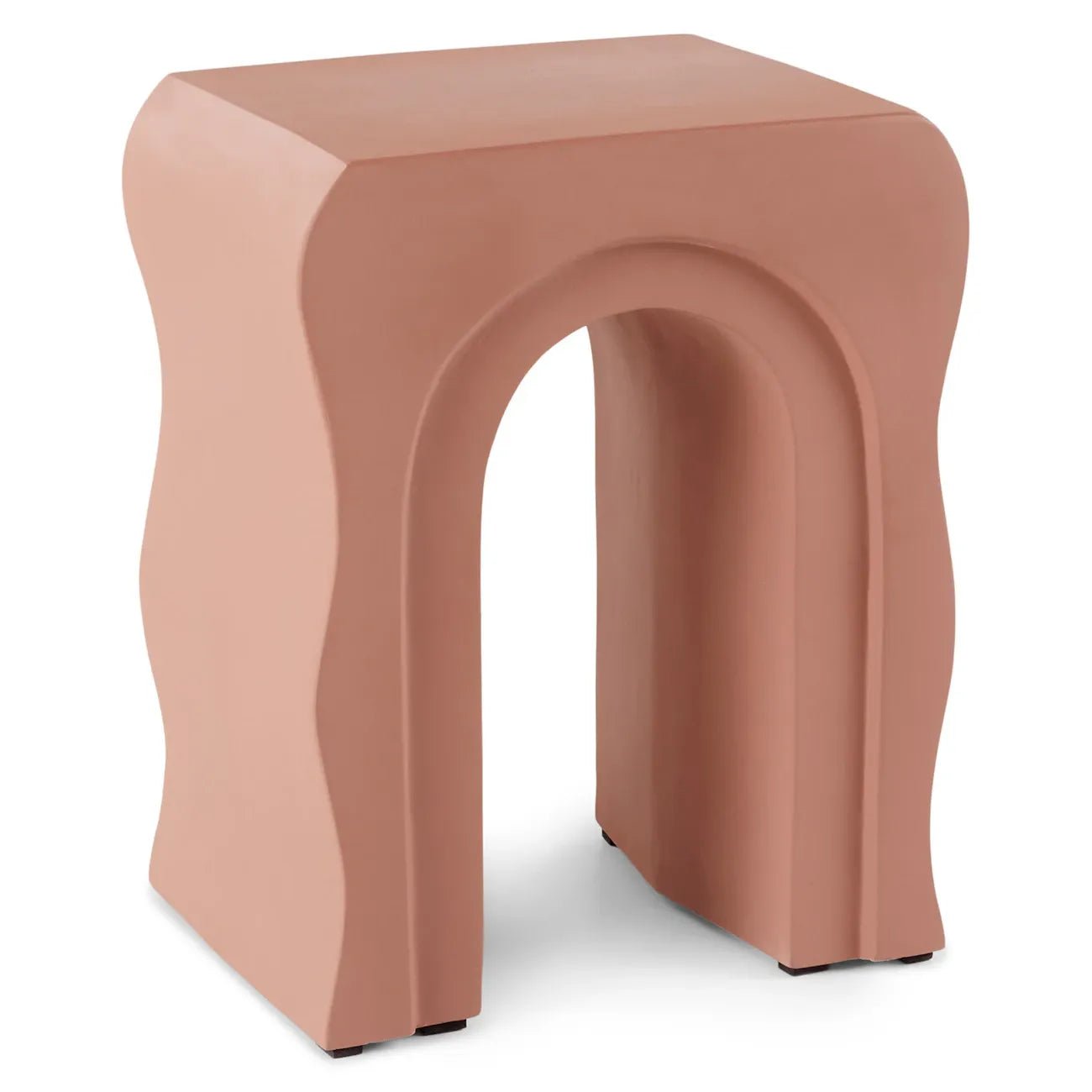 Bixby Outdoor Arched Concrete Side Table - From Where Finds - 