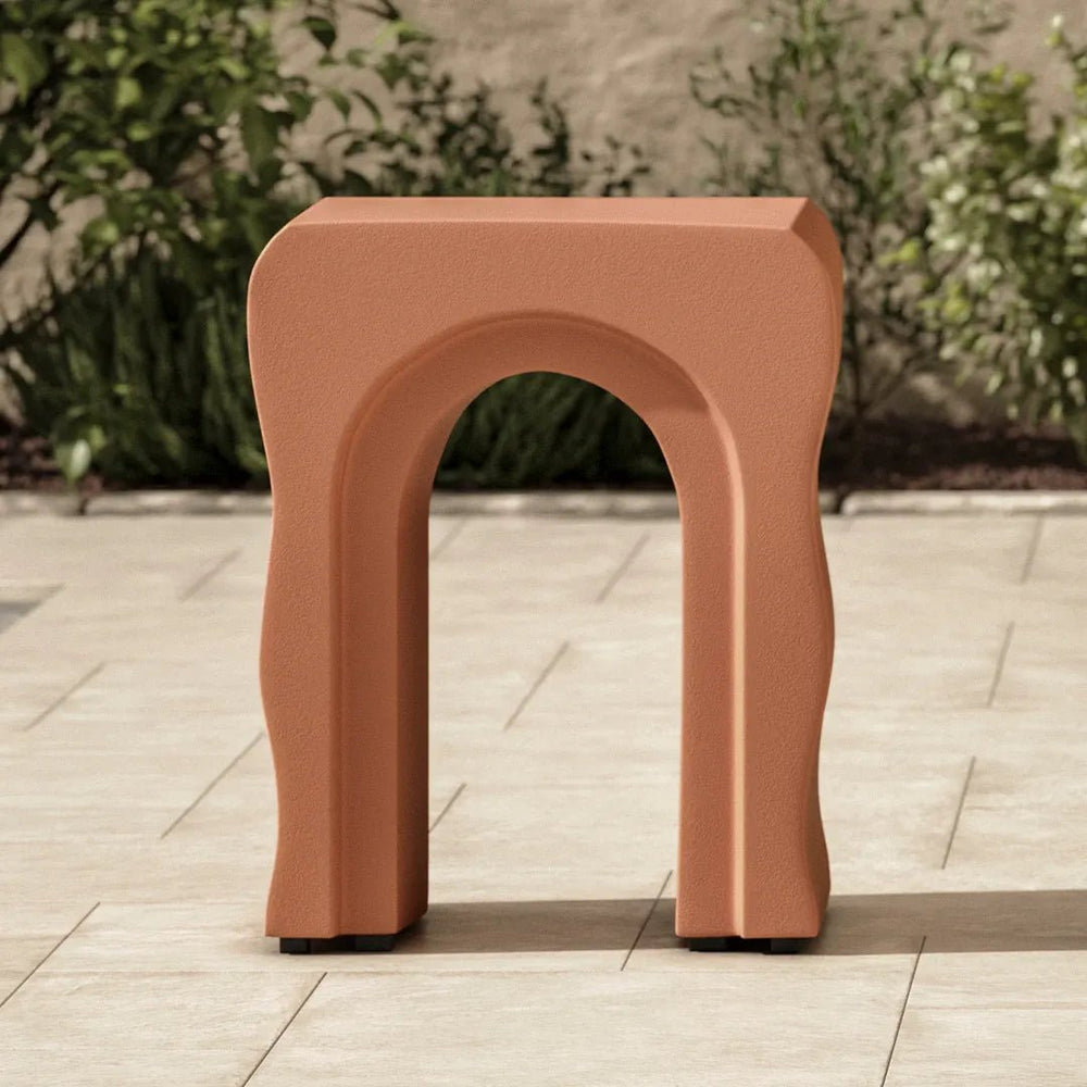 Bixby Outdoor Arched Concrete Side Table - From Where Finds - 