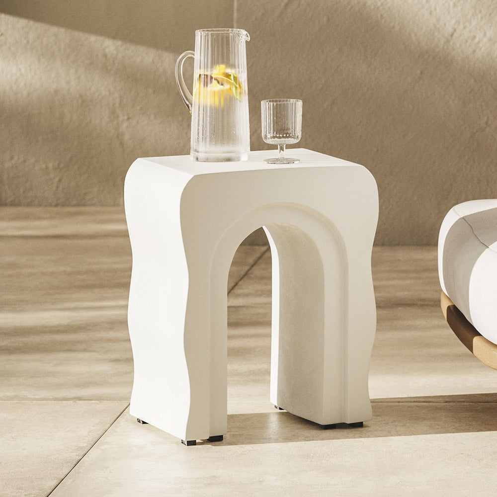 Bixby Outdoor Concrete Side Table - From Where - 