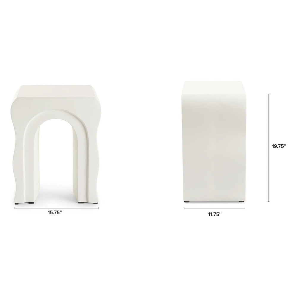 Bixby Outdoor Concrete Side Table - From Where - 