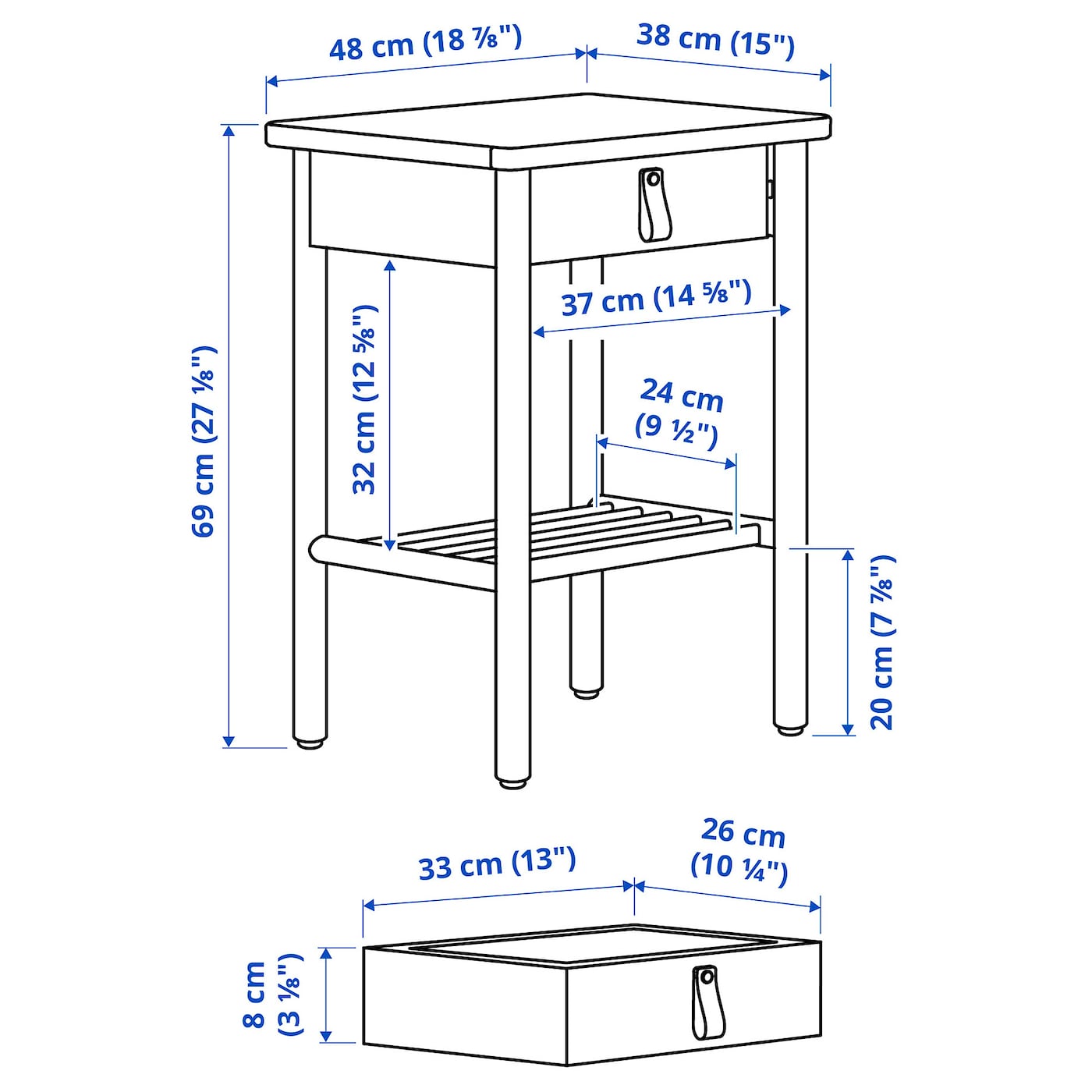BJÖRKSNÄS Nightstand - From Where - 