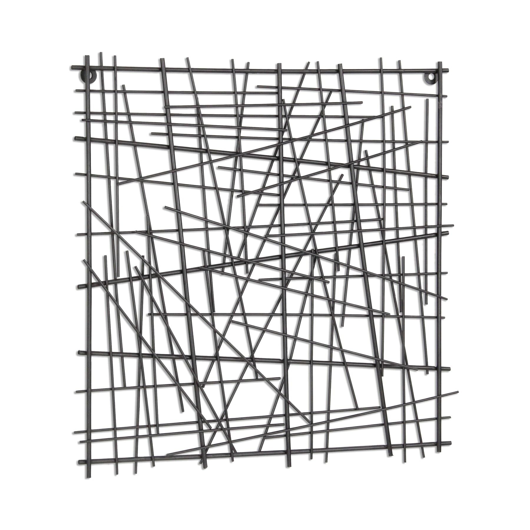 Black Abstract Metal Wall Art - From Where Finds - 