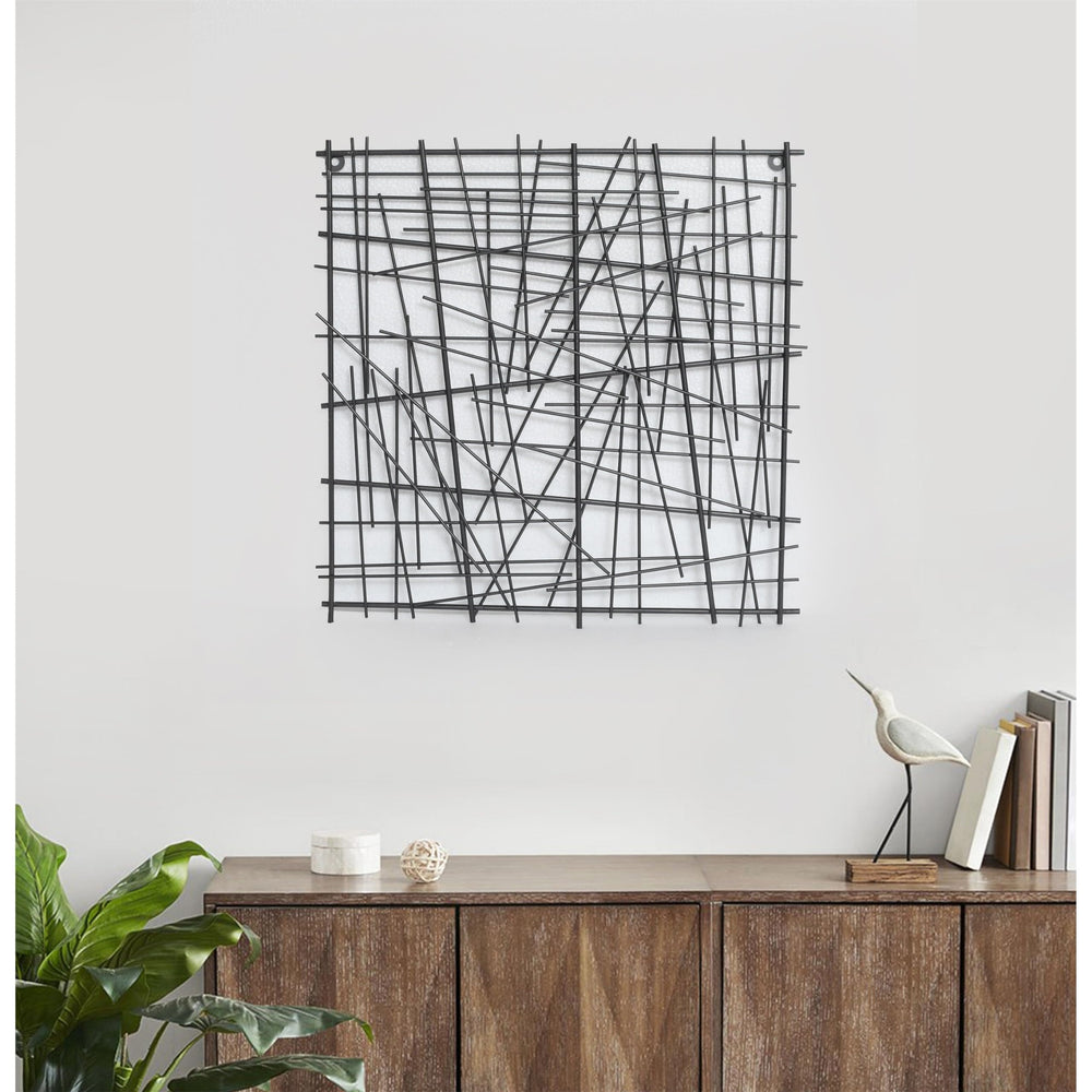 Black Abstract Metal Wall Art - From Where Finds - 