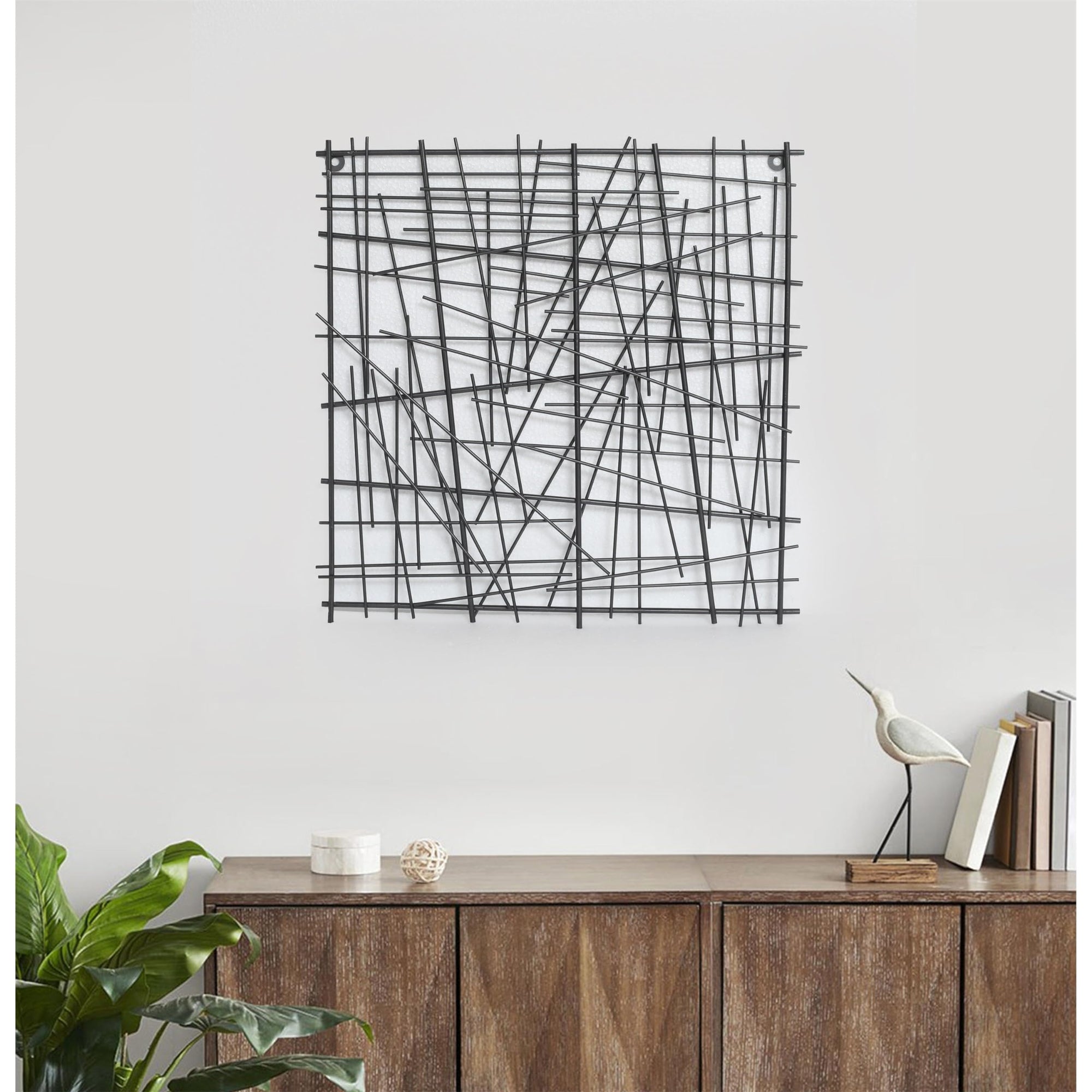 Black Abstract Metal Wall Art - From Where Finds - 