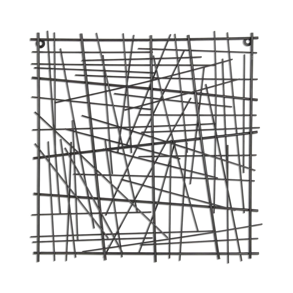 Black Abstract Metal Wall Art - From Where Finds - 