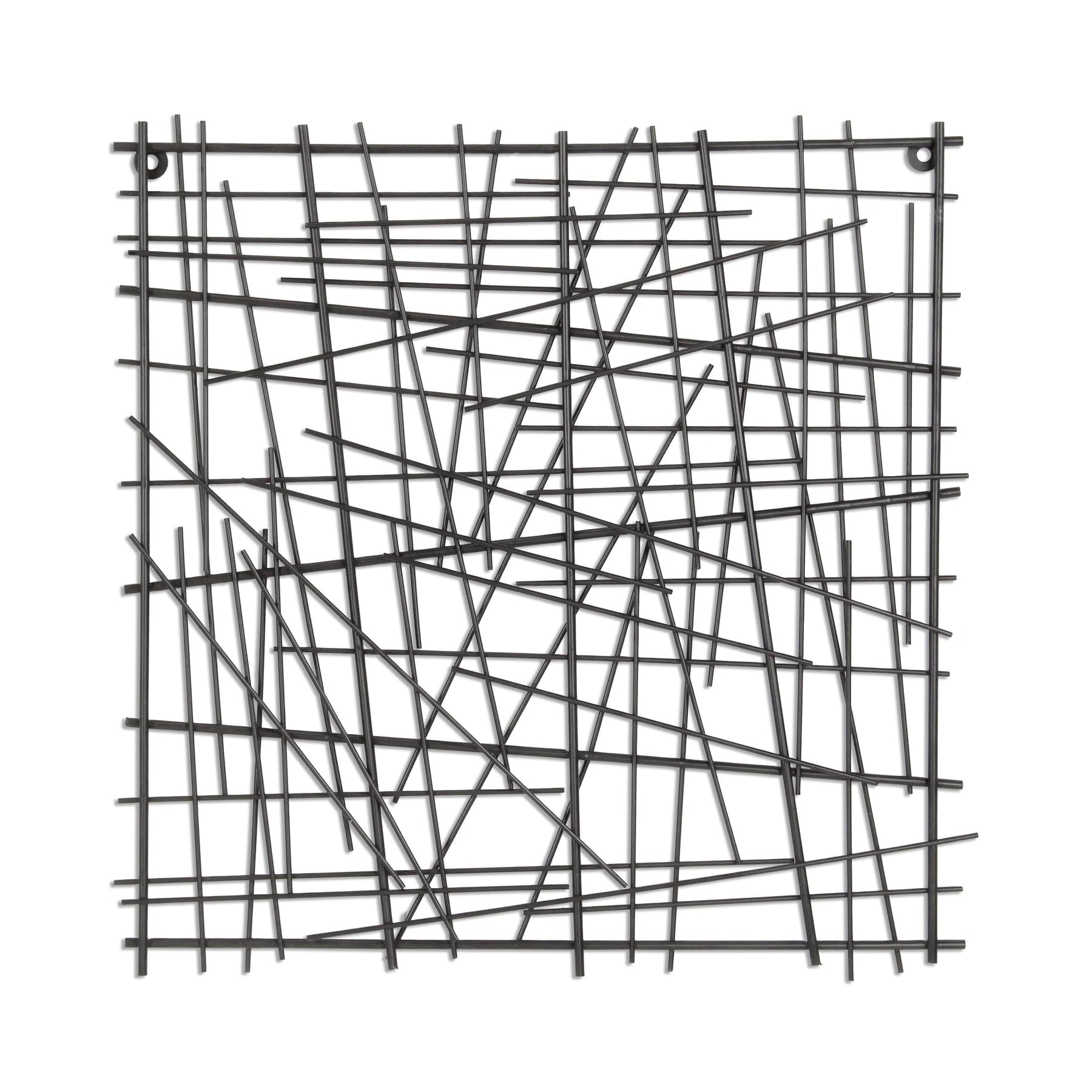 Black Abstract Metal Wall Art - From Where Finds - 