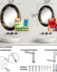 Black and Gold Elegant Oval Mirror - From Where - 