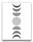 Black and Grey Hued Abstract Moon Phases Wall Art - From Where - 