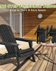 Black Folding Adirondack Set of 2 - From Where - 